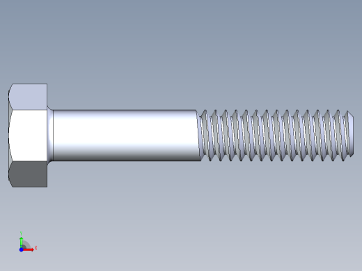 UNC 六角螺栓-Hex Bolt 0.250-20 x 1.500前视缩略图