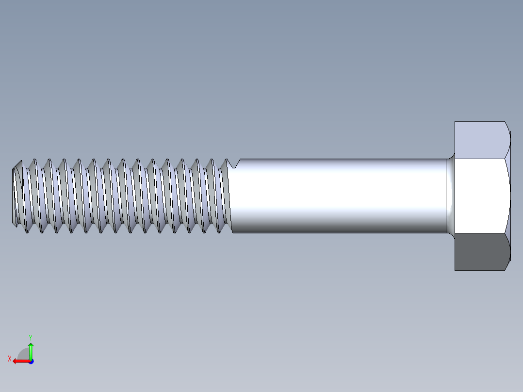 UNC 六角螺栓-Hex Bolt 0.250-20 x 1.500后视图