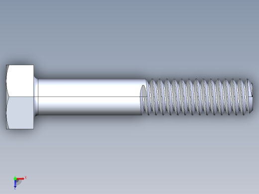 UNC 六角螺栓-Hex Bolt 0.250-20 x 1.500俯视缩略图
