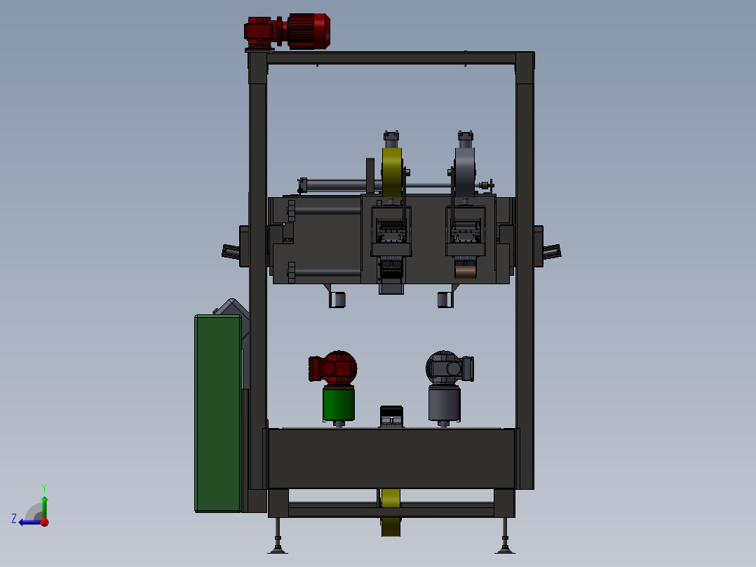 韩国全自动封箱机（上下驱动上下封）右视图