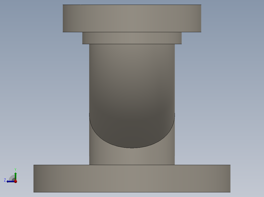 安全阀体右视图