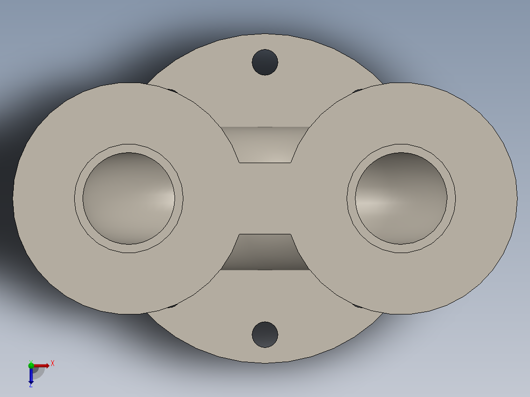 安全阀体俯视图