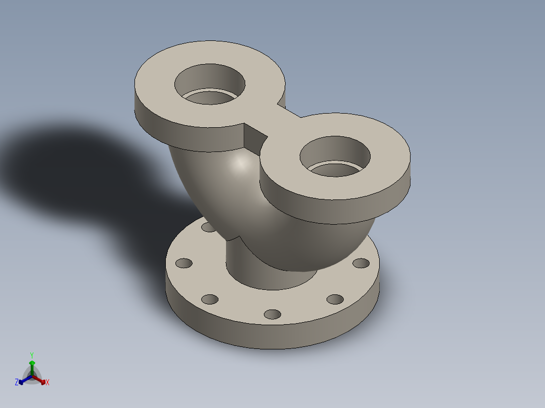 安全阀体正等轴测图