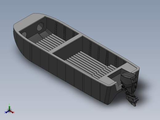 木质电动船设计模型151944===30正等轴测缩略图
