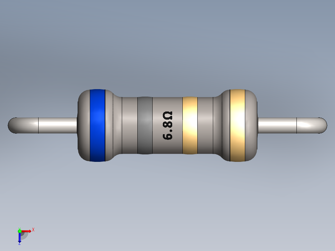 电容器 二极管 电阻器-Resistor 6.8 Ohm俯视图