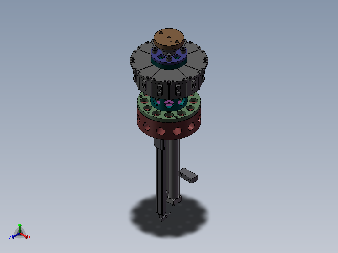 钳口校准器正等轴测图