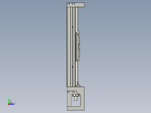 直线模组LHK60C-200A1-F0设计图纸左视缩略图