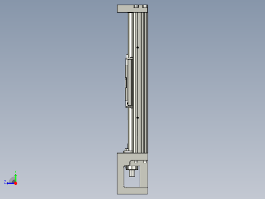 直线模组LHK60C-200A1-F0设计图纸右视缩略图