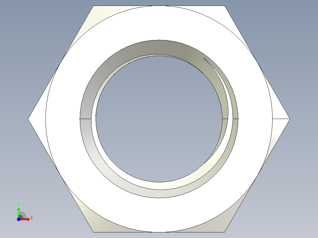 DIN 934 螺母-M24 Nut.STEP前视图