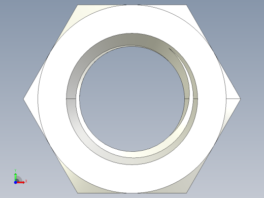 DIN 934 螺母-M24 Nut.STEP前视缩略图