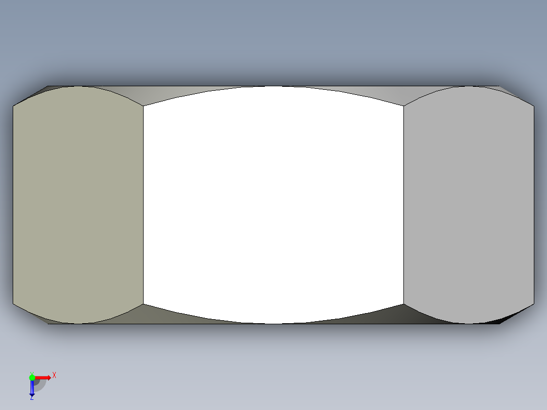 DIN 934 螺母-M24 Nut.STEP俯视图