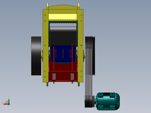 颚式破碎机传动系统后视缩略图