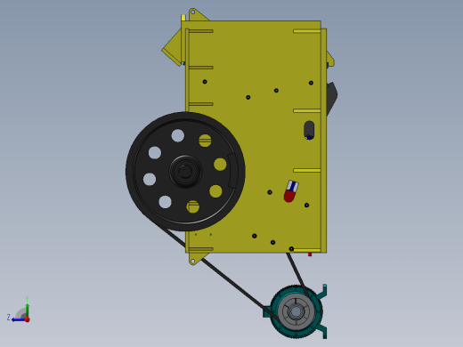 颚式破碎机传动系统右视缩略图