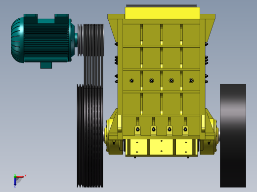 颚式破碎机传动系统俯视缩略图