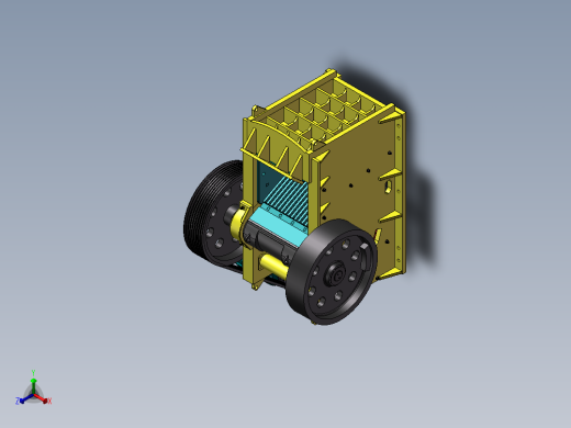 颚式破碎机传动系统正等轴测缩略图