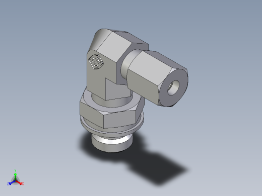 卡套式工业通用硬管接头EO_Adjustable_Locknut_elbow_WEE04LLM10X1ORCF