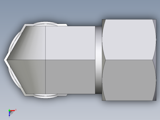 卡套式工业通用硬管接头EO_Adjustable_Locknut_elbow_WEE20ZSMCF俯视缩略图
