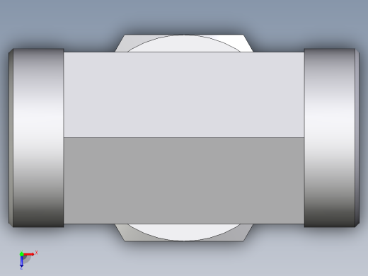 卡套式工业通用硬管接头EO_Assembled_adjustable_standpipe_branch_tee_EVT42LROMD71俯视缩略图