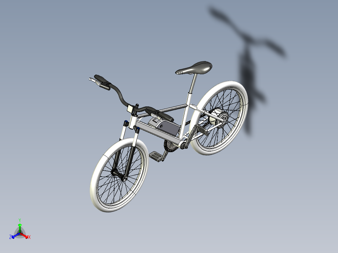 电动自行车-3--stp正等轴测图