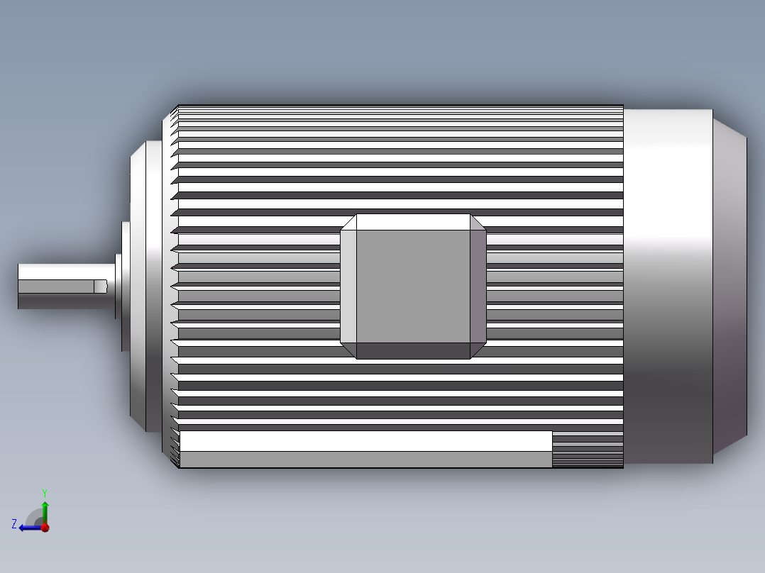 YE3-112M-4三相异步电动机4Kw右视图