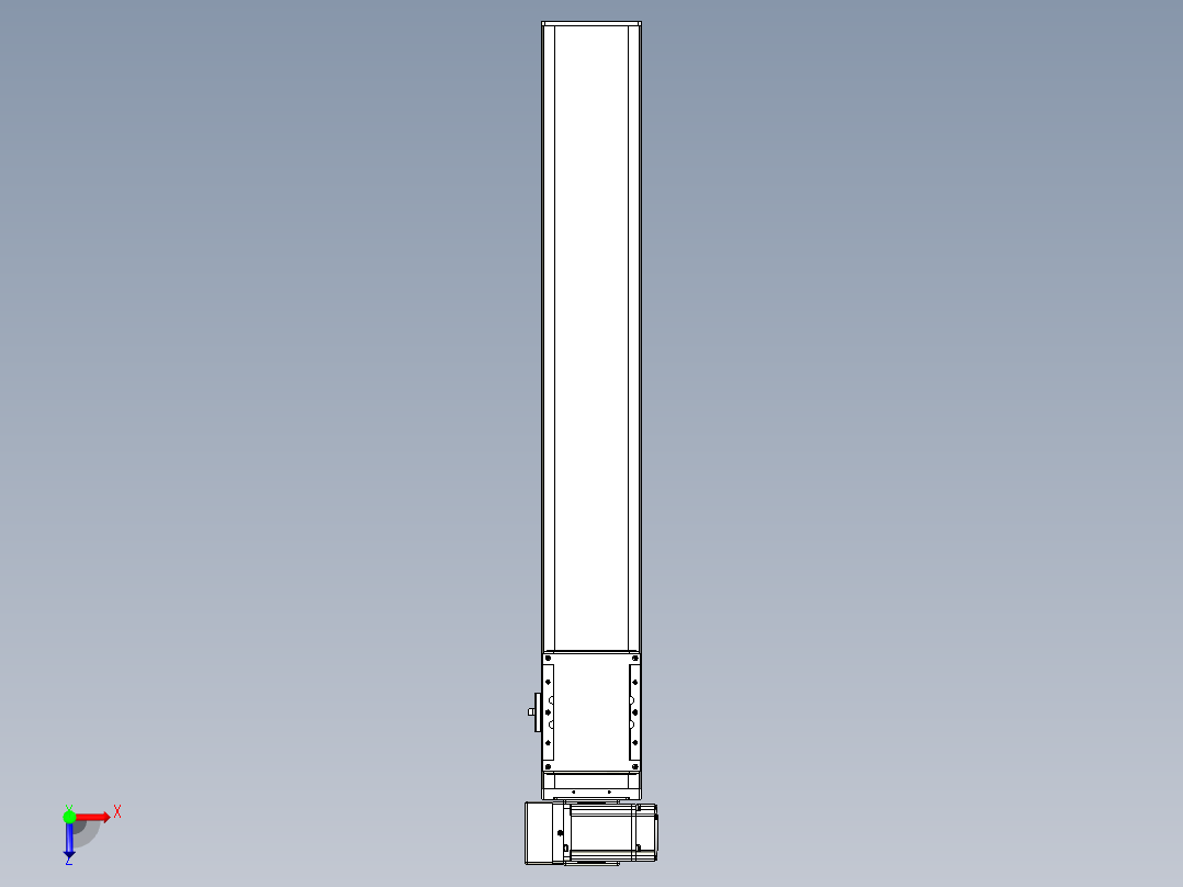 同步带全封闭直线模组TPA-HCB-105D-90-L600-LU-Y-P20-N3俯视图