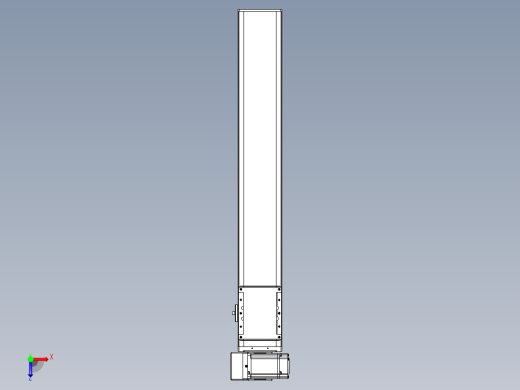 同步带全封闭直线模组TPA-HCB-105D-90-L600-LU-Y-P20-N3俯视缩略图
