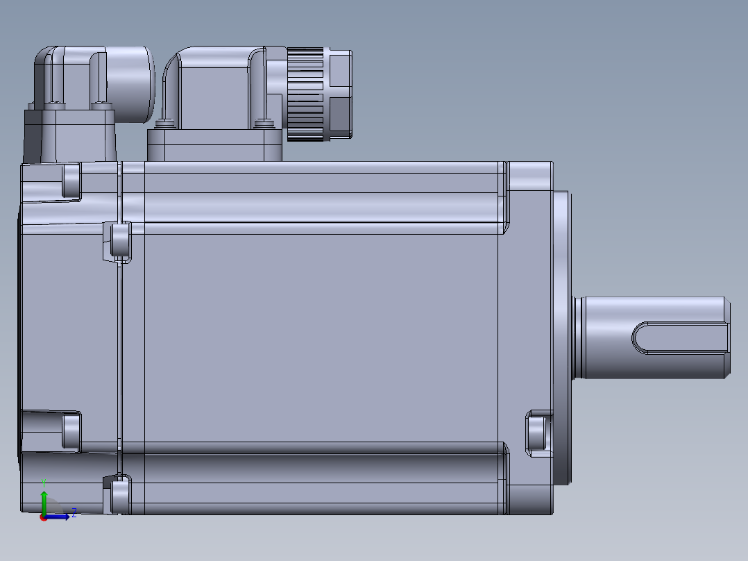汇川电机（400w低惯量普通）MS1H1-40B30CB-A331Z 外形图左视图