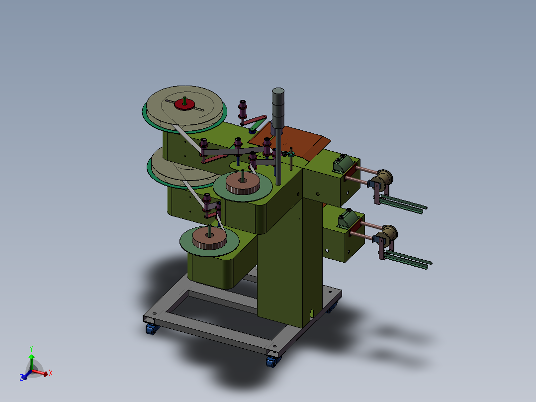 卧式双层收料架