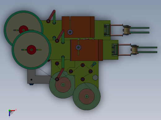 卧式双层收料架俯视缩略图