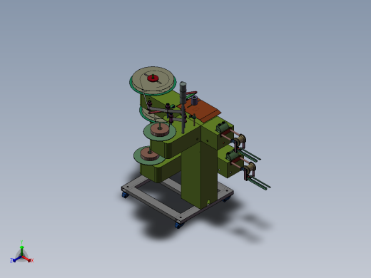 卧式双层收料架正等轴测缩略图