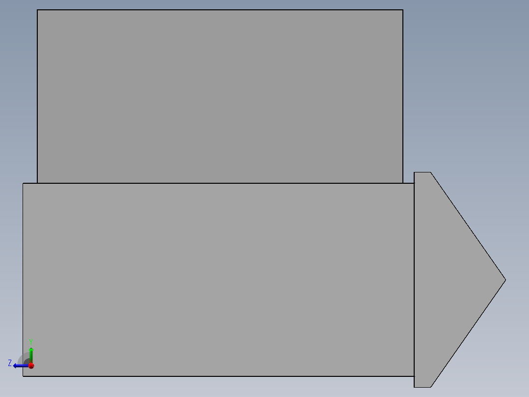 不锈钢户外装饰柜右视图