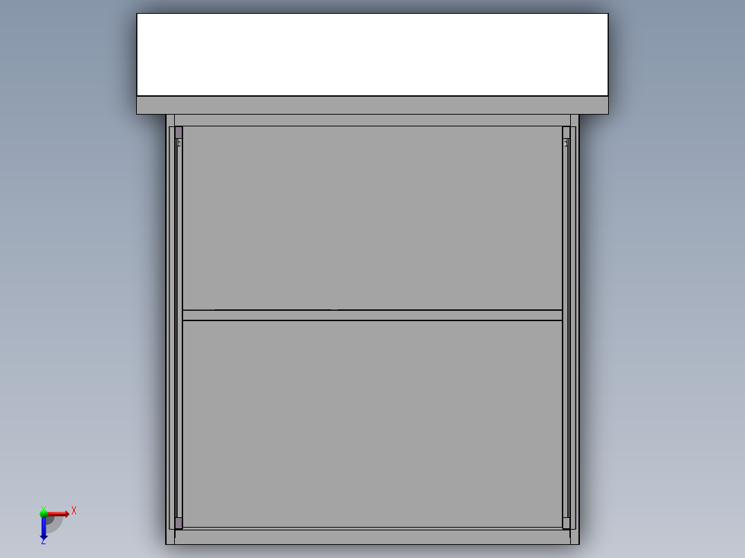 不锈钢户外装饰柜俯视图