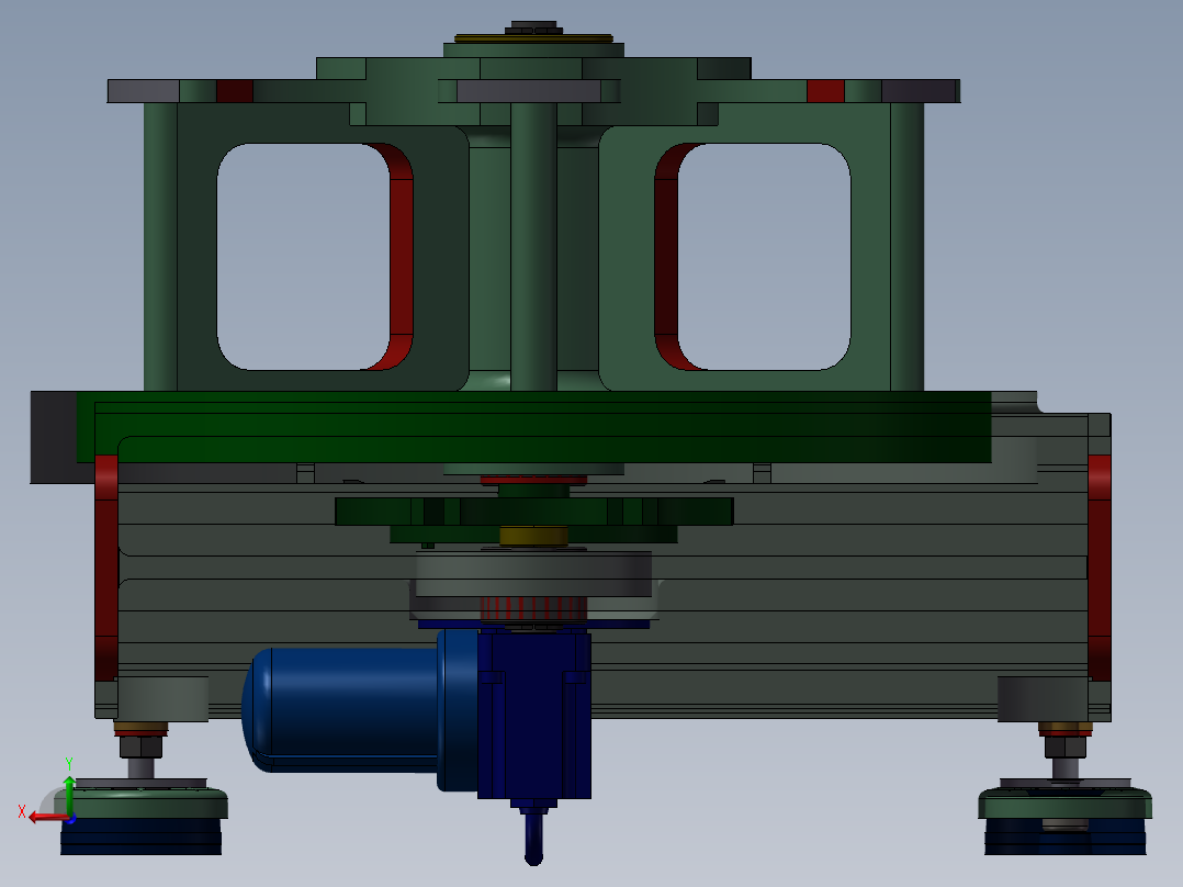 槽轮机构 3D模后视图