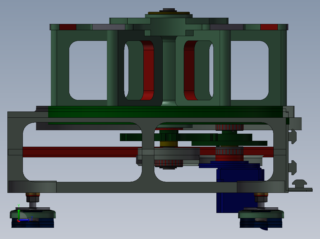 槽轮机构 3D模左视图