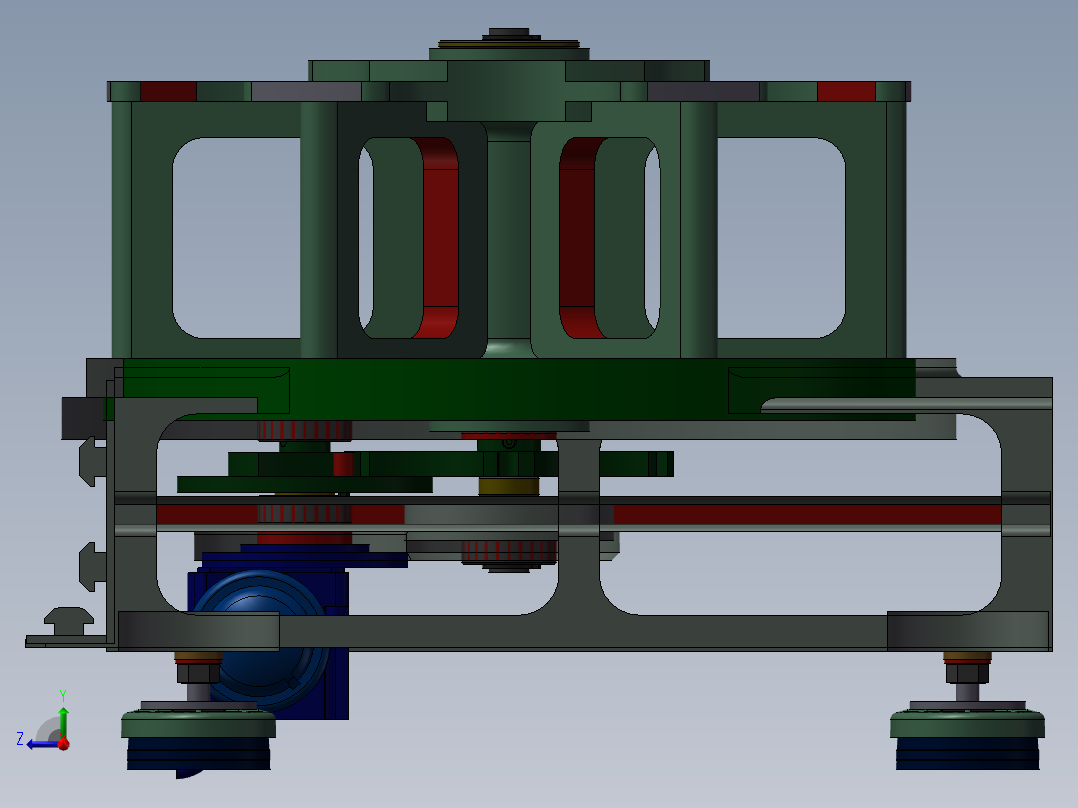 槽轮机构 3D模右视图