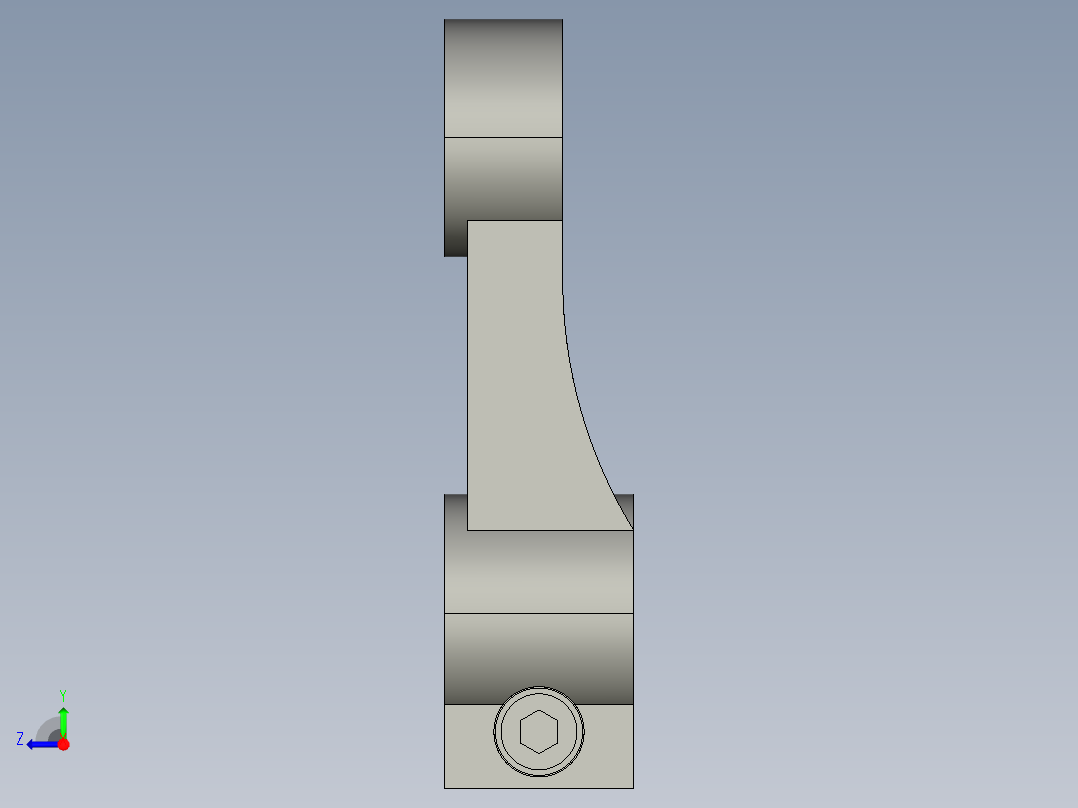 擺動式張力器SWT-3D多系列多零件图纸模型右视图