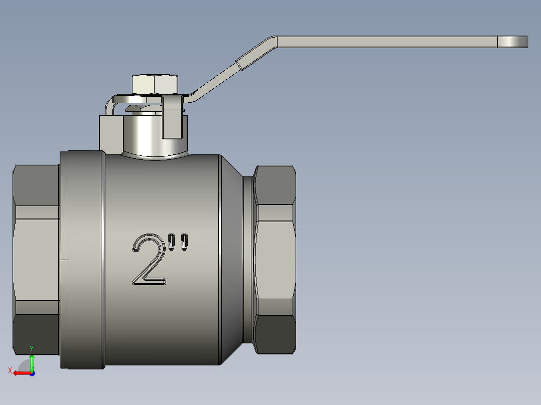 球阀STEP _ IGES后视图