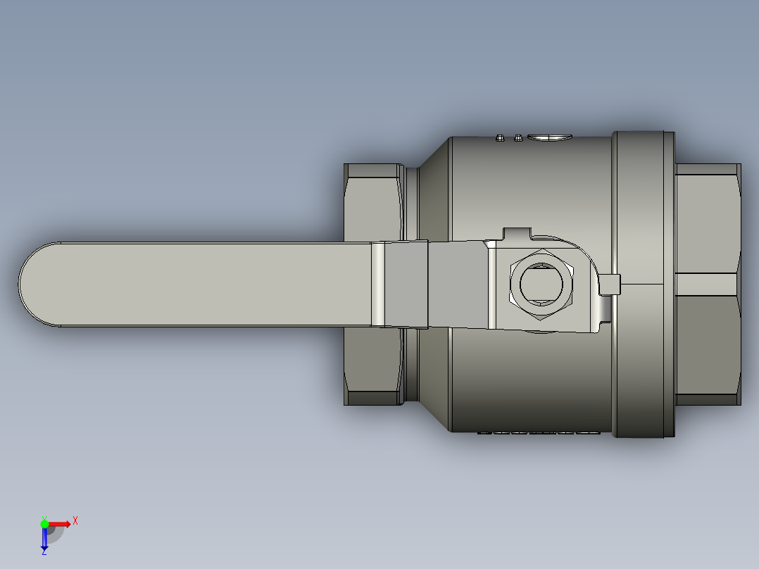 球阀STEP _ IGES俯视图