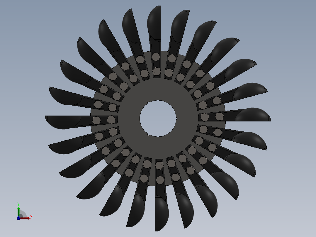 冲击式水轮机旋叶2前视图