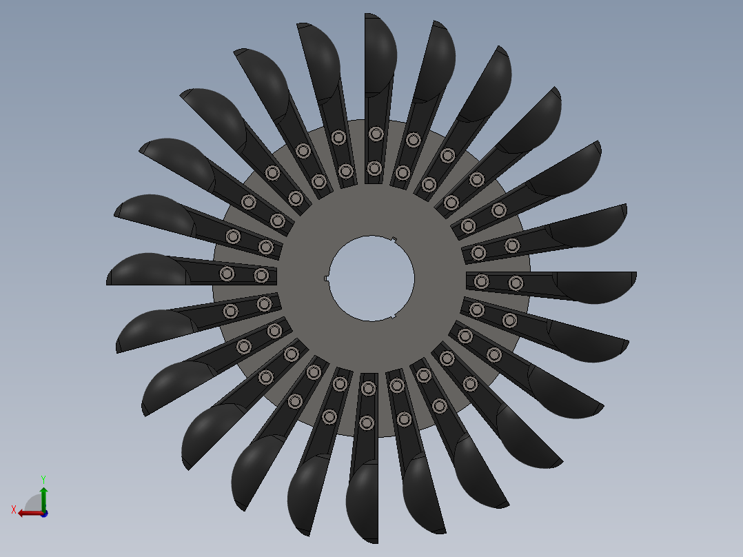 冲击式水轮机旋叶2后视图