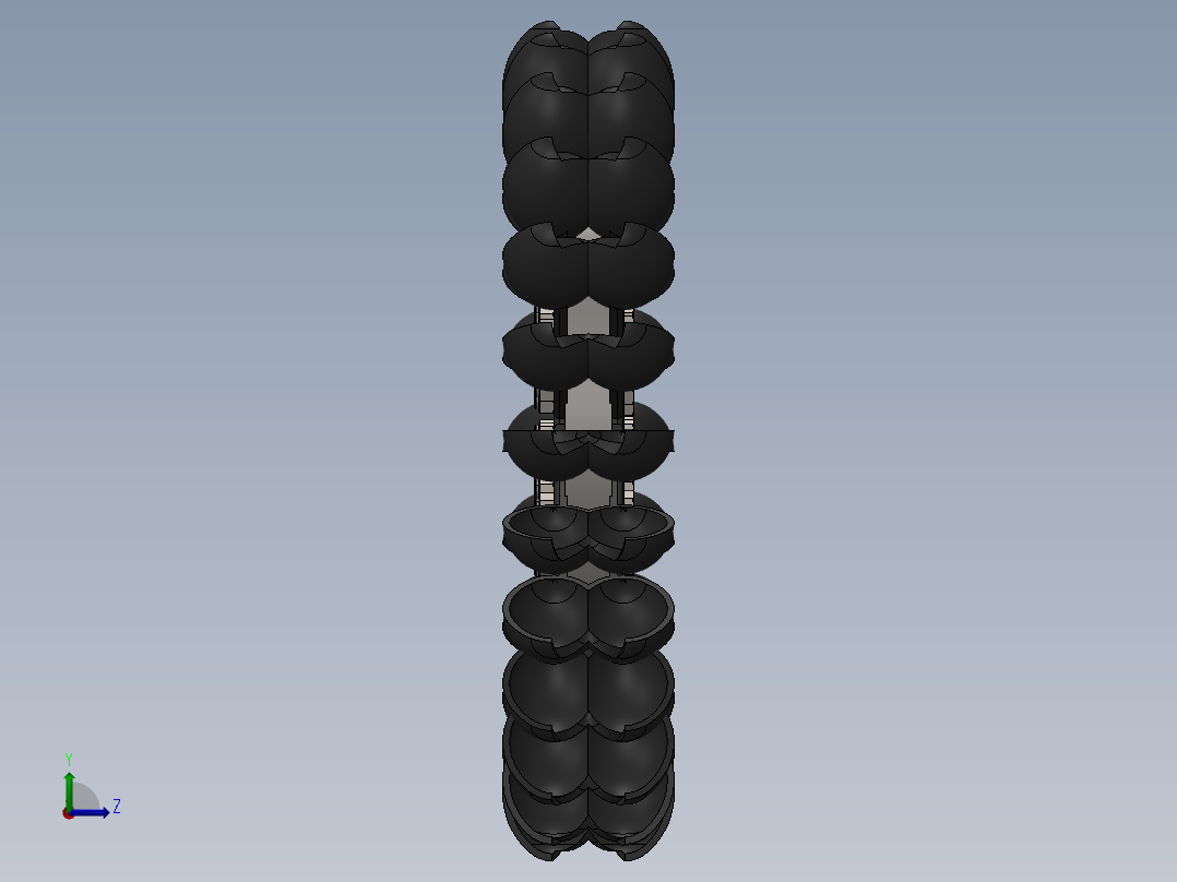 冲击式水轮机旋叶2左视图