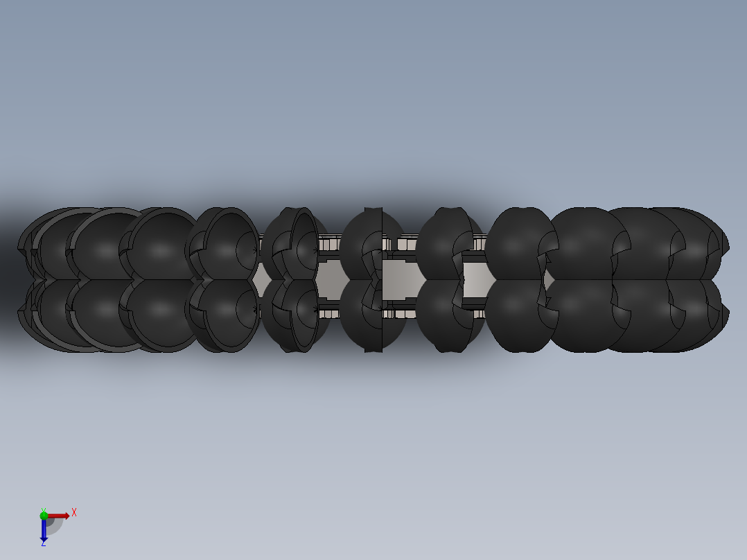 冲击式水轮机旋叶2俯视图
