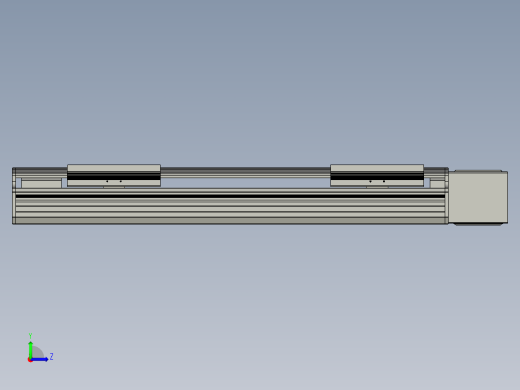 直线模组LHB17-L40-S400-L(B)设计图纸左视缩略图