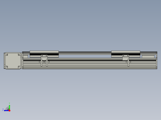 直线模组LHB17-L40-S400-L(B)设计图纸右视缩略图