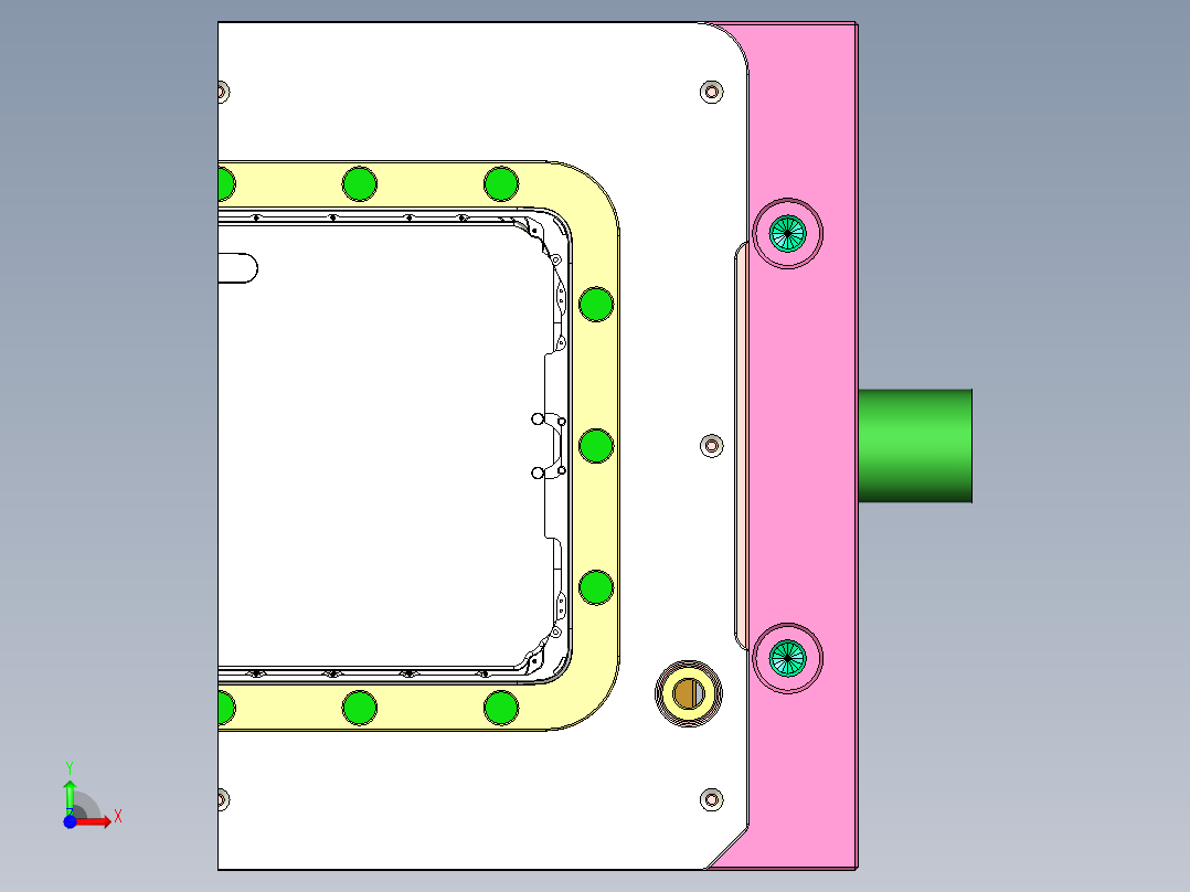 CNC5笔记本CNC工装夹具三维模型-0620-A前视图