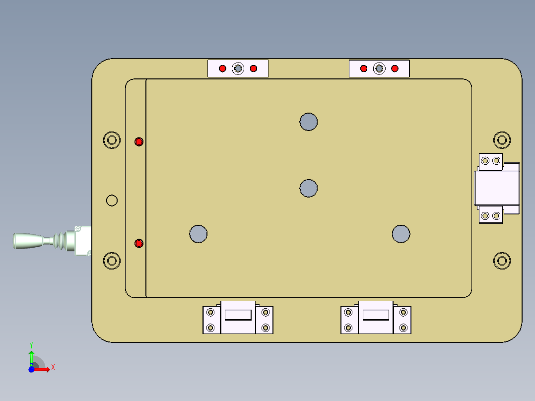 N500-T0P-笔记本CNC工装夹具三维模型CNC1前视图
