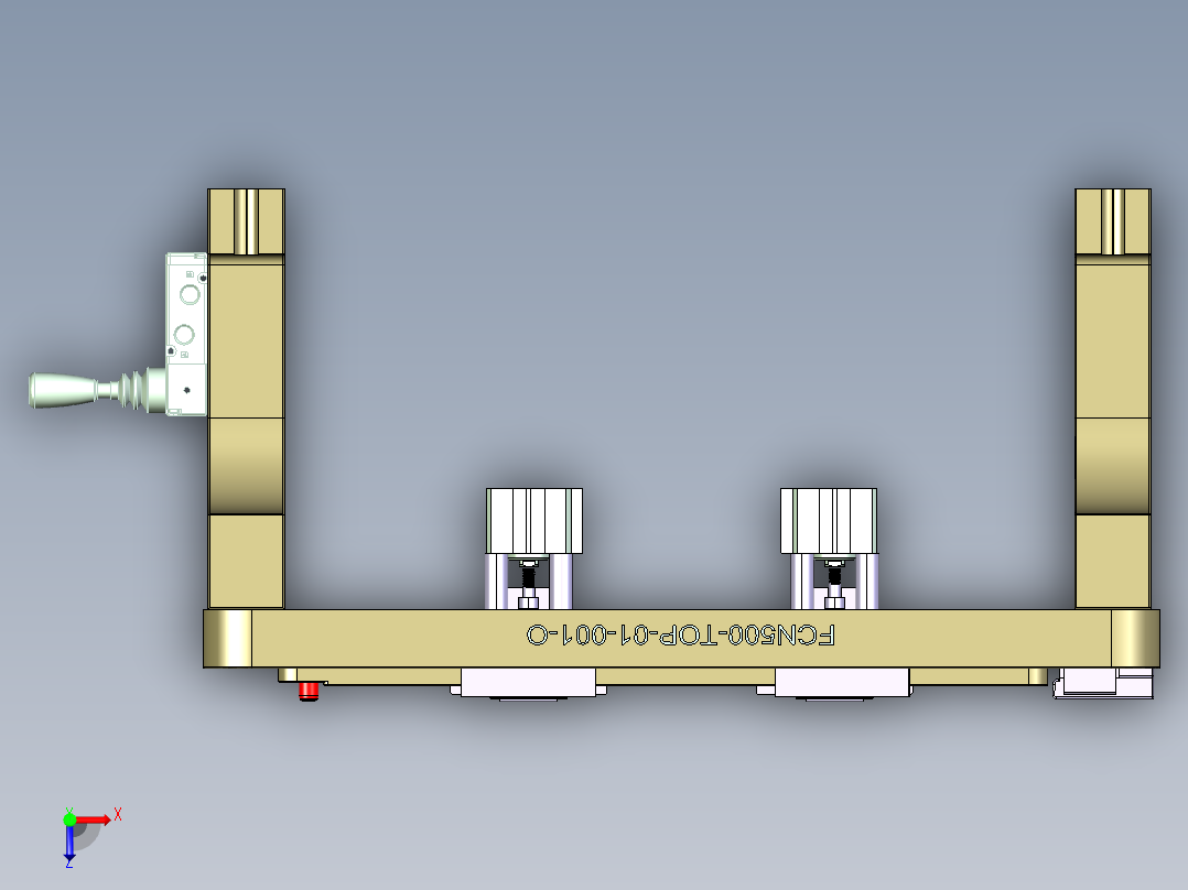 N500-T0P-笔记本CNC工装夹具三维模型CNC1俯视图