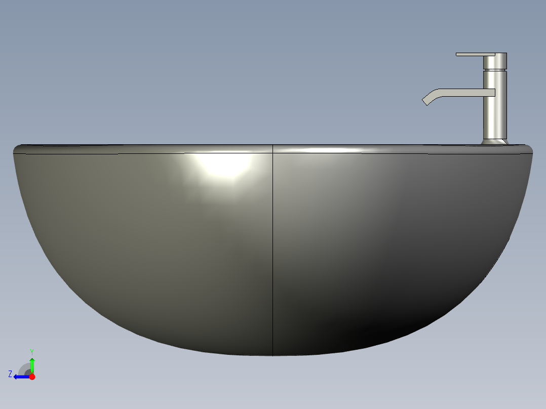 水槽、不锈钢水槽(163)右视图
