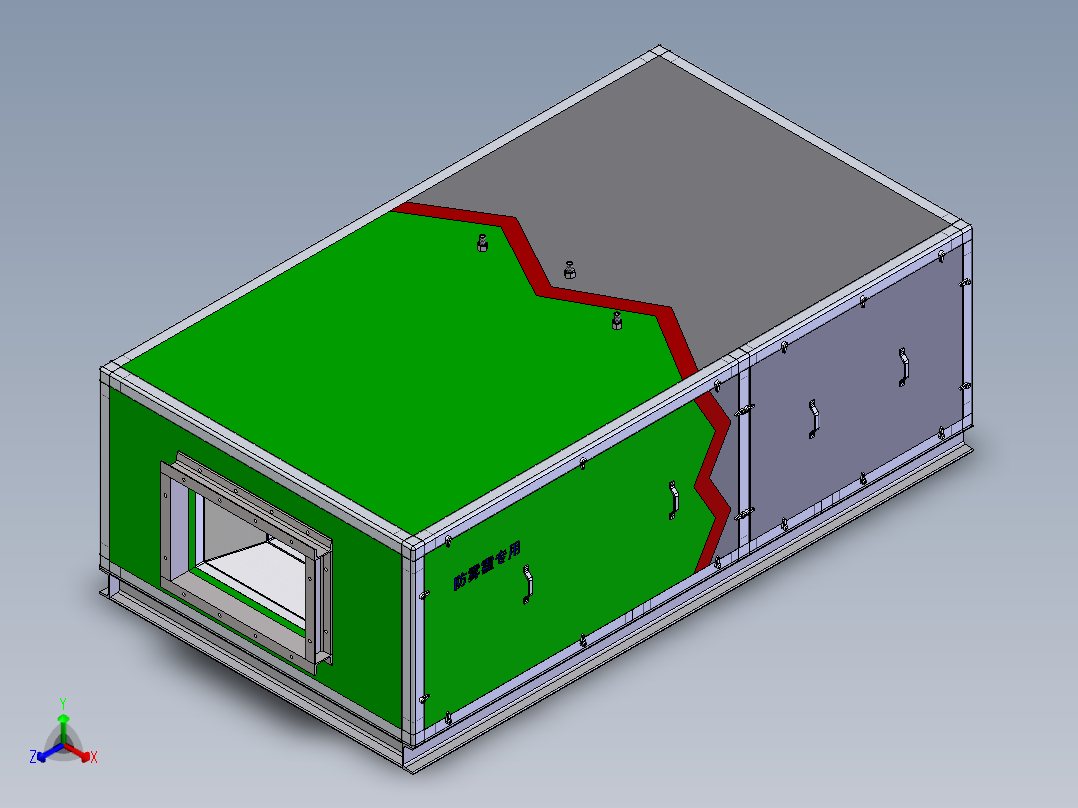 防雾霾机组sw15可编辑正等轴测图