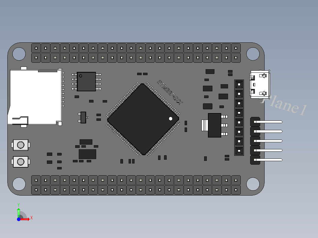 stm32板子PCB前视图